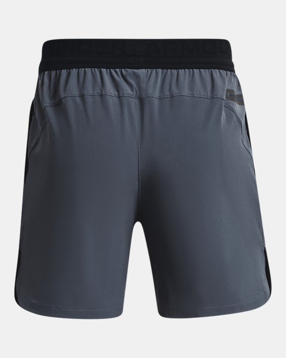 Men's UA ArmourPrint Peak Woven Shorts, Gray, pdpMainDesktop image number 6
